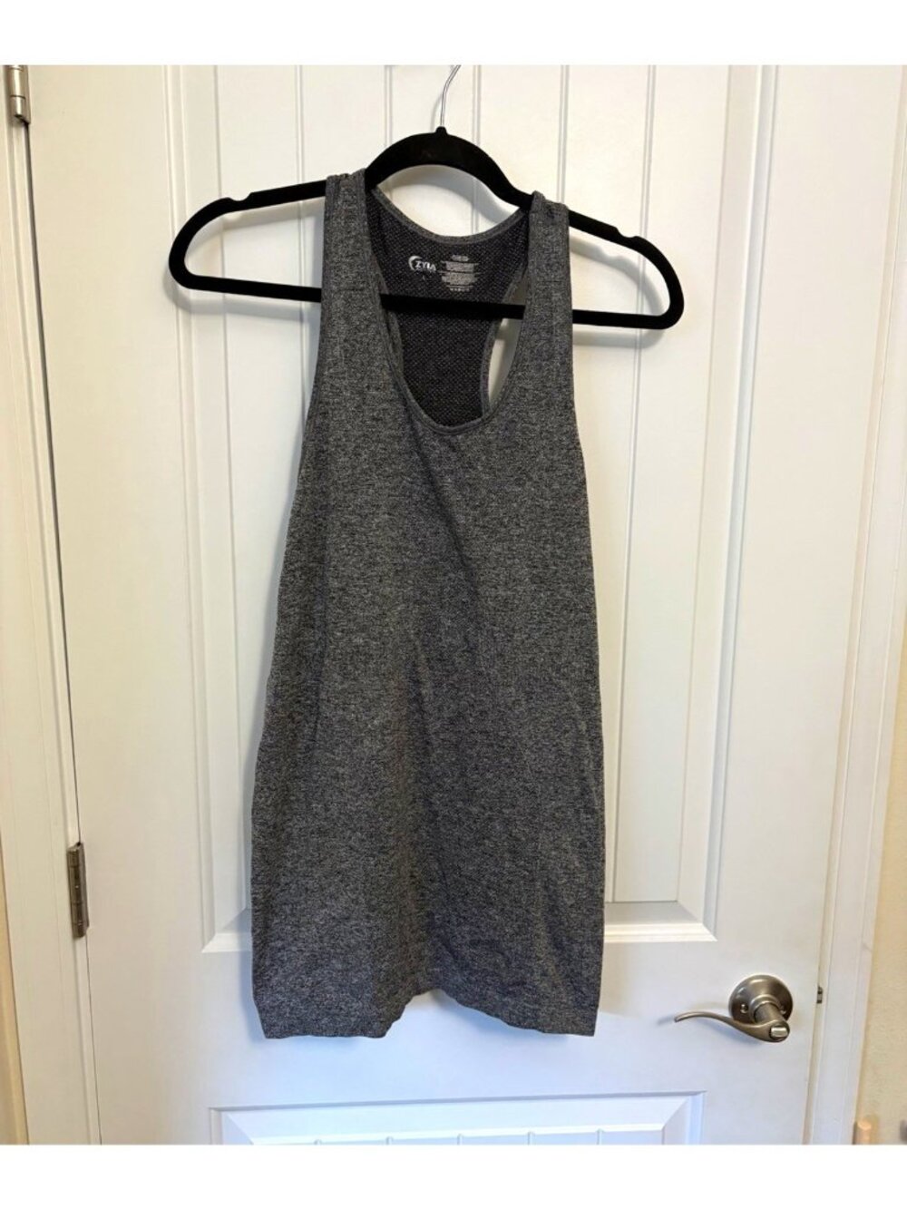 Zyia Active Gray Heathered Racerback Stretch Tank Top Size XL